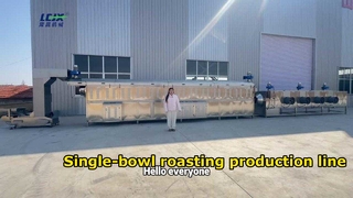 Single-bowl roasting production line